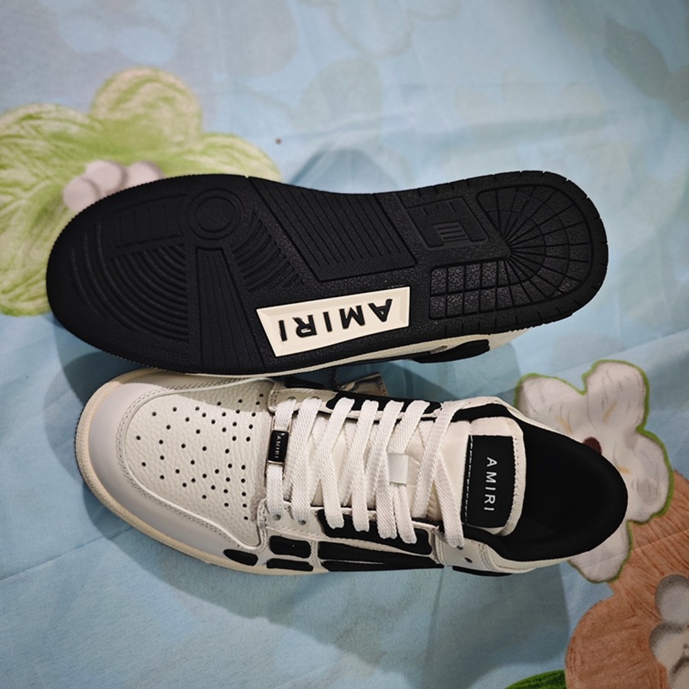 Amiri White And Black Skeleton Sneakers - Picture 4 of 5